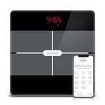 Smart Bathroom Scales for Body Weight, arboleaf Digital Weighing Scales Bluetooth Body Fat Scales with 13 Body Composition Analyzer, Weight Scales for BMI, Muscle Mass Track, 396lb/180kg