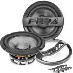 PRV AUDIO Carbon Fiber 6.5" Midrange Speaker 500 Watts 4 Ohm Neodymium 6MR500CF-NDY-4 Water Resistant Pro Audio Loudspeaker for Boat UTV 4-Wheeler Motorcycle (2 Speakers)