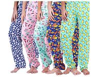 New Crush Women's combo pack cotton printed pyjama/lower (multicolour 5xl size pack of 3)