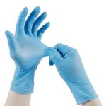 COWOX Surgicals Medical Disposable Nitrile Gloves Powder Free Examination Blue Hand Gloves Food Grade CE & FDA Approved Medium Size-300 Pieces, Non-Sterile