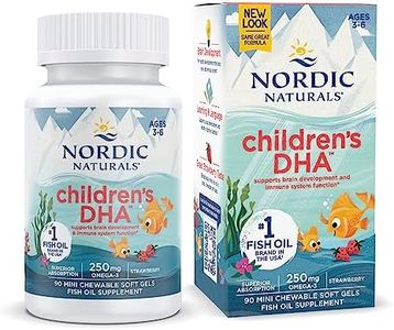 Nordic Naturals Children’s DHA, Strawberry - 90 Mini Chewable Soft Gels for Kids - 250 mg Omega-3 with EPA & DHA - Brain Development & Function - Non-GMO - 22 Servings