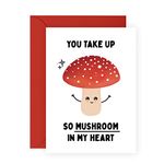 CENTRAL 23 Anniversary Card For Wife Husband Partner - Mushroom Birthday Card - I Love You Gifts For Him - Thinking Of You Card For Girlfriend And Boyfriend - Comes With Stickers