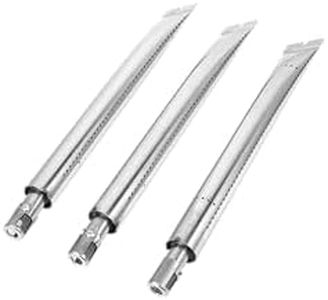 BMMXBI 14 5/16-Inch Stainless Steel BBQ Burner Replacement, Burner Replacement Parts, Burner for Broil King Signet, Sovereign, Sovereign Gas Grill BBQ Parts, 3-Pack