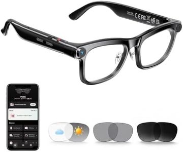 AI Smart Glasses with 13MP Camera & 1080P Anti-Shake Recording, ChatGPT AI Assistant, Real-Time Translation, Open-Ear Bluetooth Audio, WiFi Transfer, Lightweight Smart Eyewear for Tech Enthusiasts
