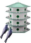 Heath 24-Room Deluxe Purple Martin House with Decoys