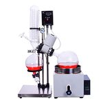 BAOSHISHAN 1.32gal/5L Rotary Evaporator Lab Rotovap with Manual Lift Digital Controller 0-120rpm 0-180℃ 110V/220V