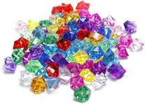 Firstly Acrylic Ice Rocks, Multicolored Jewels Gems Diamond Pirate Treasure for Home Party Supplies Vase Fillers Costume Stage Props Wedding Decorations (150pcs)