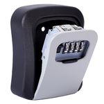 Key Safe Wall Mounted-Key Lock Box with 4 Digit Combination -Key Box Outdoor Indoor to Share Keysafe Outside Police Approved-Lockbox-Outdoor Key Safe（Black）