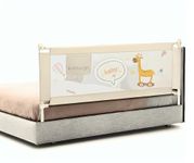 KidDough Bed Rail Guard for Kids Safety Bed Rail for Baby Safety (6.5ft, 1 Side, Off-White)