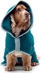 Lucky Pooch Luxurious Dog Robe - Dog Bathrobe Double-Layer, Ultra Absorbent - Dries Your Pooch in Minutes! Super Soft Towel and Bath Robe All in One (XXL, Teal)