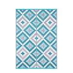 Sapana Carpet-Mats Chatai Mats For Home Multipurpose, Foldable, Reversible Plastic Chatai Rectangular Floor Mat For Sleeping Indoor/Outdoor Use Kilim-04 Blue 4 X 6 (L 180 Cm X W 120 Cm, Blue)