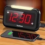 TeoTeeo Alarm Clock with Red Digits