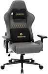 resiova Gaming Chair for Adults,Ergonomic Office Computer Chair Racing Chair,High Back Gamer Chair with Velvet Headrest and Lumbar Support,Faux Leather 350LBS Video Game Chair (Gray)