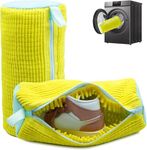 Finzatik Mesh Laundry Bags, Shoe Washing Machine Bag, 1000+ Bristles Cleaning Shoe Bag for Washing Machine, Shoe Washing Machine Bag, Sneaker Cleaning Laundry Reusable Shoe Bag for Washer and Dryer