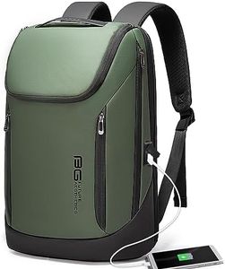 BANGE Business Smart Backpack Waterproof fit 15.6 Inch Laptop Backpack with USB Charging Port,Travel Durable Backpack, Green, Medium, Fashion