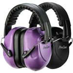 ProCase Ear Defenders Adults, SNR 34dB Noise Cancelling Headphones for Kids Hearing Protection Earmuffs, Sound Blocking Ear Muffs for Autism Shooting Construction Mowing -2 Packs, Purple & Black