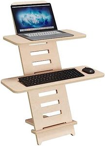 Standing Desk | Mesa de pie, Soporte de Escritorio, Soporte de Madera, Mesa de pie, Escritorio para Ordenador portátil, Soporte para Ordenador portátil, Accesorio de Escritorio de Altura Regulable
