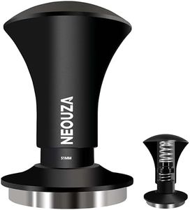 NEOUZA Espresso Tamper V2 Dual Calibrated Spring Loaded for Coffee Machine Portafilter, Anti Pressure Deflection, Refined Handle, Stainless Ripple Base (53.3mm)