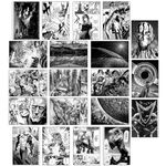 Paper9store Manga Poster Set of 20 Manga Wall posters, 8.2x11.8 Inch Adhesive Tape Attached 300 GSM Cardstock, Anime Manga Wall decor (One Punch Man)