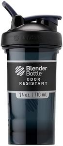 BlenderBottle Shaker Bottle Pro Series Perfect for Protein Shakes and Pre Workout, 24-Ounce, Black