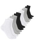 Bencailor 6 Pairs Women Toe Socks Cotton Breathable Compression Crew Five Toe Sock for Women Men Athletic Running (Black, White, Gray)