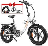 VITILAN 1200W Peak Electric Bike for Adults, U7 2.0 Folding 20 * 4.0 Inch Fat Tire Ebike, 48V 20AH Sam-Sung Removable Battery Max Range 80Miles&28Mph (White)