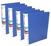 SPS Ring Binder File A4 File Folder Ring File for Projects, Certificate, Documents (Blue, Pack of 8)