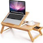 COSTWAY Bamboo Laptop Stand for Bed