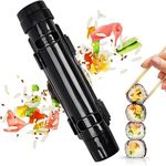 FrZslpka Sushi Maker Sushi Roller,【Upgraded】 Sushi Making Kit with Sushi Bazooka, 2-in-1 Sushi Roll Maker for Making Sushi at Home, Food Grade Non BPA Plastic Sushi Machine Mold for Beginners, Black