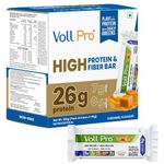 Voll Pro Plant Protein Bar with Daily Greens - High Protein 26g, Fiber 7g, 0g Sugar - Crunchy, Delicious Nutrient-Rich Protein Bars, 65g (Pack of 6)