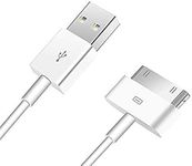 5 Pack of White 30-Pin USB Data Sync Charging Cable 1 Metre Long for Apple iPhone 4 4S 3G 3GS Apple iPad 1st 2nd 3rd Gen iPod 5th Gen Classic Nano 1st 2nd 3rd 4th 5th 6th Gen Touch