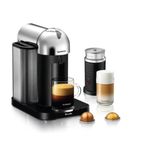 Nespresso Vertuo Coffee and Espresso Machine by Breville with Aeroccino Milk Frother- Chrome