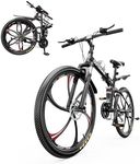 Max4out 26 Inch Mountain Bike, 21 Speed Full Suspension Bicycle with High-Carbon Steel, Dual Disc Brake Non-Slip Quick Release tire Folding MTB for Adults/Men/Women