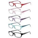 5 Pack Reading Glasses for Women, B