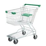 Bigapple BA-AS125 Heavy Weight King Shopping Trolley, 125L Capacity, Asian Style (Pack of 1) - Green Color