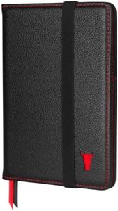 TORRO Passport Holder – Genuine Leather Passport Cover with Elasticated Closure Strap (Black)