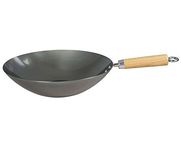 Dexam 12108512 Professional Carbon Steel Wok 30cm/12-inch, Black