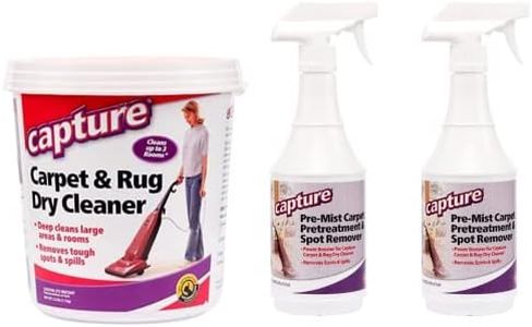 Capture Carpet & Rug Dry Cleaner (2.5lb) & Pre-Mist Soil Release for Carpet Dry Cleaner, Carpet Cleaning Pre Spray (2 Pack) - Bundle