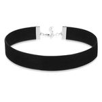 Lusofie Black Choker Necklace Classic Plain Black Choker Velvet Choker Necklace Gothic Jewelry for Women Girls