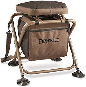 HUNTRITE 360 Swivel Hunting Blind Chair; 300 Pound Capacity, Folding, Lightweight, Portable, Padded Cushion Hunting Seat, Hunt Gear and Equipment