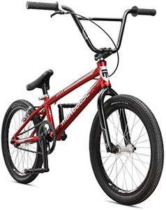 Mongoose Title Pro XXL BMX Race Bike with 20-Inch Wheels in Red for Beginner or Returning Riders, Featuring Lightweight Tectonic T1 Aluminum Frame and Internal Cable Routing