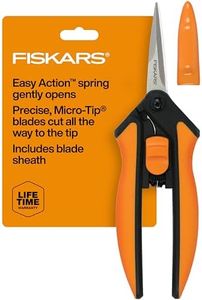 Fiskars Softouch Micro-Tip Pruning Snip, Non-Coated Blades, Orange/Black (399240-1003)