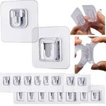 Self Adhesive (Male/Female) Wall Hooks 6 KG (Max) Magic Transparent Sticker Hooks for Hanging Mobile Case Spike Guards Toilet Brush Photo Frames Bathroom Kitchen Accessories,Plastic (12)