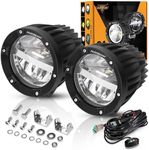 Auxbeam 4 Inch 100W Round LED Offroad Lights with Hi/Lo Combo Beam, 3 Modes LED Pods Round Light Bar Driving Auxiliary Off-Road Lighting for Trucks Motorcycle ATV UTV SUV Car Jeep