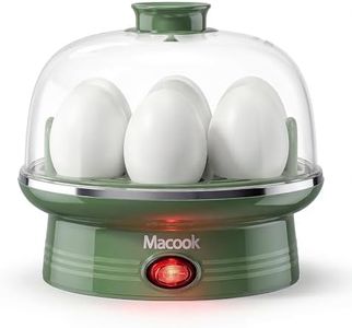 Macook Electric Egg Cooker and Boiler, 7-Egg Capacity Steamer, Fast Heating, for Hard, Soft, Medium Boiled Eggs, with 304 Stainless Steel Tray, BPA-Free, Green