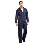 Blue Jumpsuit Costume for Adult Men,Halloween Cosplay Blue Jumpsuit Jumpsuit Coveralls (XL)