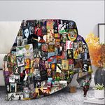 Kaleswate Rock Band Collage Lightweight Soft Blankets 50"X40" Throw Blanket for Music Lover Couch Sofa Bedroom Decor Travel Beach Picnic