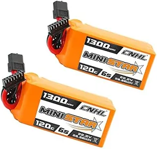 CNHL 1300mAh 6S Lipo Battery 22.2V 120C with XT60 Plug for FPV Racing RC Quadcopter Helicopter Airplane Drone(2 Packs)