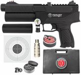 Wearable4U Hatsan Velox PCP Air Pistol .22 Cal Semi-Auto Pellet Gun, 620 FPS, 17Joules, 12 RDS, w/Pellets and Paper Targets Bundle (Black, MPN: HGVLX22)