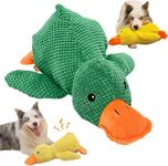 Mellow Dog Calming Duck, The Mellow Dog Duck, Calming Duck Dog Toy, The Mellow Dog Calming Pillow, The Mellow Dog Calming Duck Dog Toy, Dog Duck Toy with Quacking Sound (Green, L)